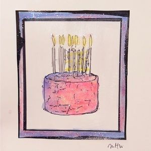 Art print watercolor and ink 8.5x11in signed and numbered